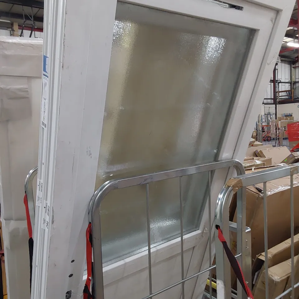 PVCU WHITE HALF GLAZED BACK DOOR & FRAME 2055 × 920mm