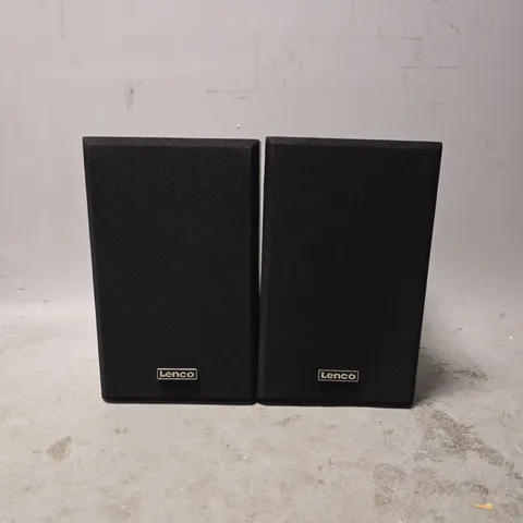 PAIR OF LENCO WOODEN SPEAKERS IN BLACK