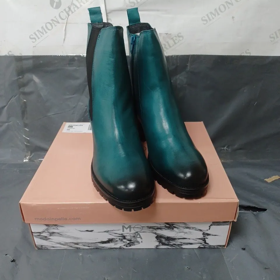 MODA IN PELLE LEATHER BOOTS TEAL SIZE EU 40