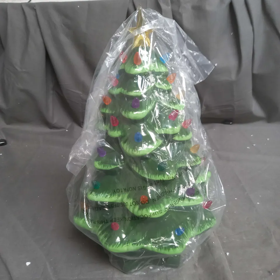 DECORATIVE FESTIVE LIGHT-UP TREE ORNAMENT