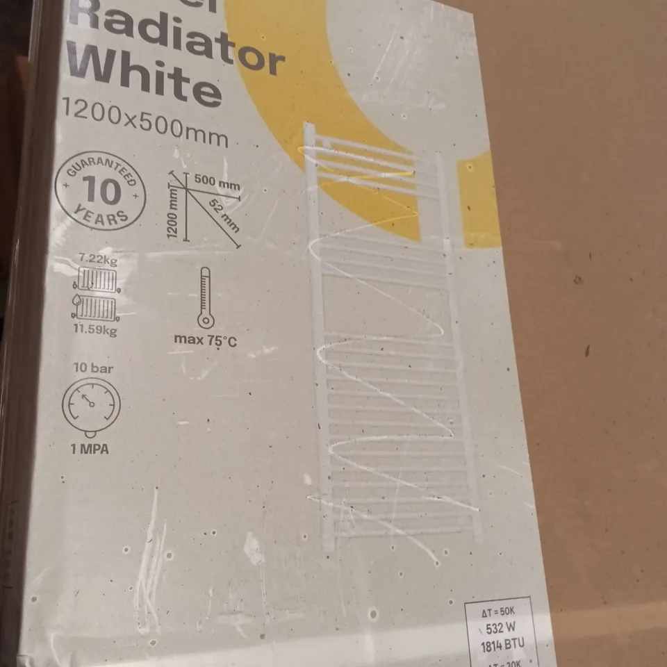 PALLET CONTAINING APPROXIMATELY 17 CURVED TOWEL RADIATORS
