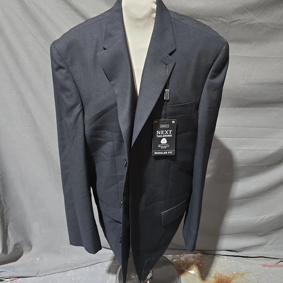 NEXT TAILORING WOOLMARK BLEND SUIT JACKET, REGULAR FIT, NAVY, MEN'S UK 44 (44L)