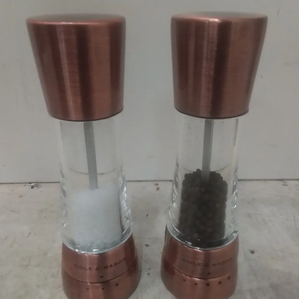 COLE AND MASON SALT AND PEPPER GRINDERS
