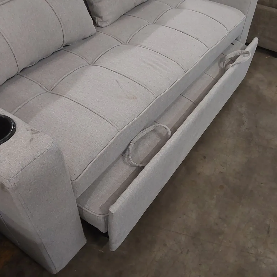 QUALITY DESIGNER FABRIC UPHOLSTERED SOFA BED