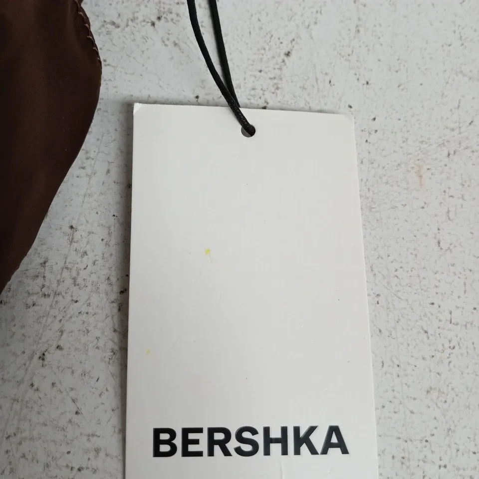 BERSHKA BROWN CROSSBODY BAG WITH ZIP POCKETS