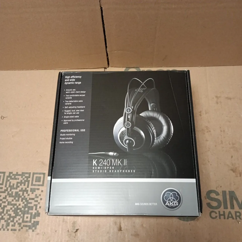 AKG K240 MK II STUDIO HEADPHONES – BLACK, BOXED