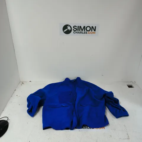 JD WILLIAMS BLUE ZIP-FRONT FLEECE, UK SIZE 20