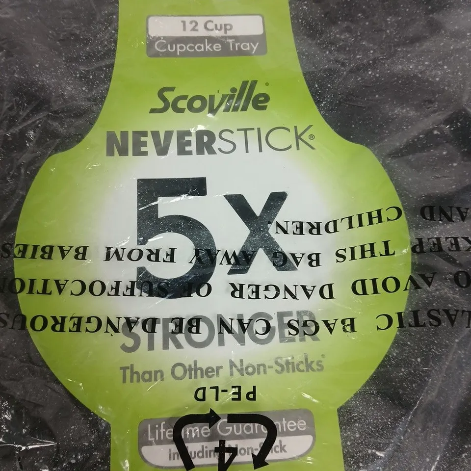 SCOVILLE NEVERSTICK 5X 12-CUP CUPCAKE TRAY – NON-STICK BAKEWARE