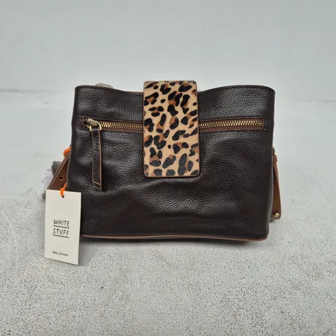 WHITE STUFF TABBY CONVERTIBLE CROSSBODY BAG IN DARK BROWN - ONE SIZE
