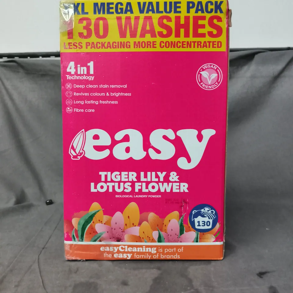 EASY XXL MEGA VALUE PACK TIGER LILY & LOTUS FLOWER BIOLOGICAL LAUNDRY POWDER