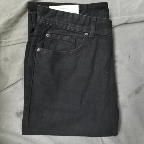 BERSHKA STRAIGHT JEANS IN BLACK SIZE EU 44