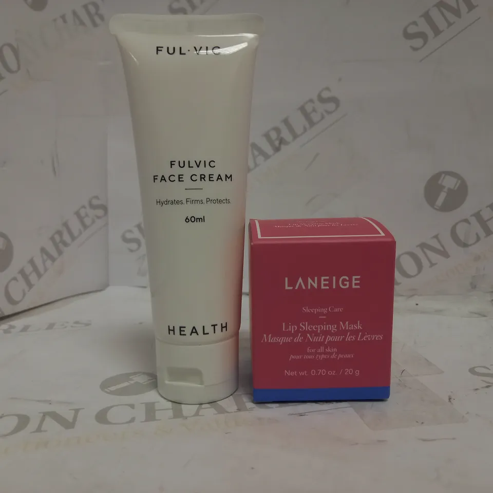FULVIC FACE CREAM 60ML + LANEIGE LIP SLEEPING MASK 20G