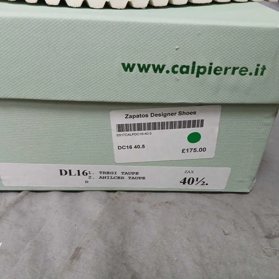 CALPIERRE ZAPATOS DESIGNER SHOES – WOVEN LEATHER SLIP-ONS, UK 6.5