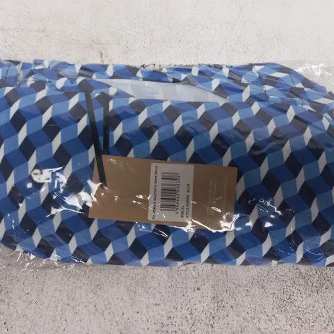 BAGGED SANDBANKS GEOMETRIC SWIM SHORTS IN BLUE SIZE XL
