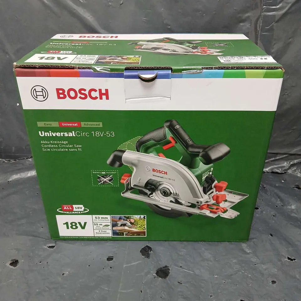 BOXED BOSCH UNIVERSAL CIRC 18V-53 CORDLESS CIRCULAR SAW 