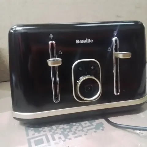 BOXED BREVILLE AURA COLLECTION SHIMMER BLACK 4 SLICE TOASTER W268KIN