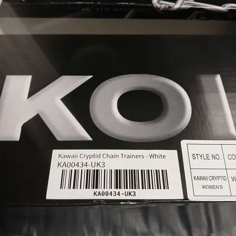 BOXED PAIR OF KOI KAWAII CRYPTID CHAIN TRAINERS β UK SIZE 3