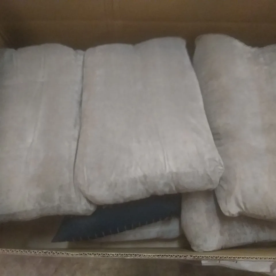 BOX CONTAINING MISCELLANEOUS CUSHIONS
