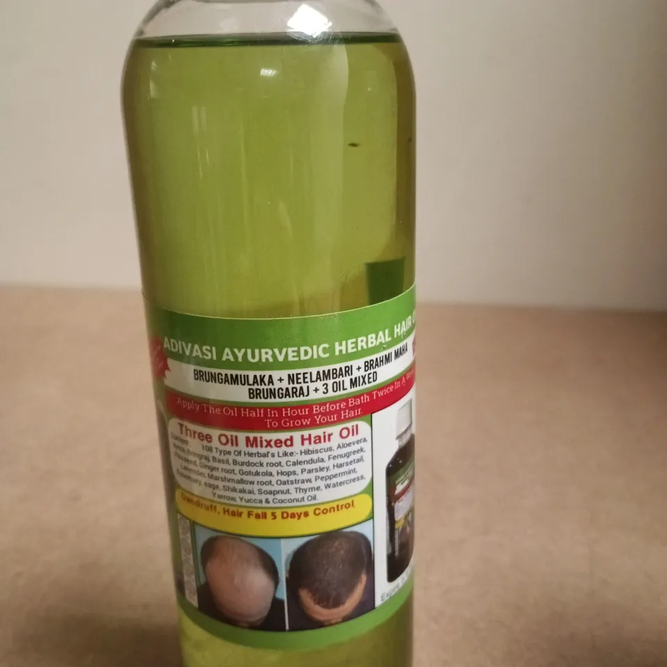 ADIVASI AYURVEDIC HERBAL HAIR OIL – 2 BOTTLES (BRINGARAJ)