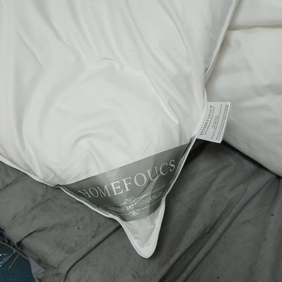 HOMEFOCUS DOWN & FEATHER PILLOWS – PAIR, WHITE