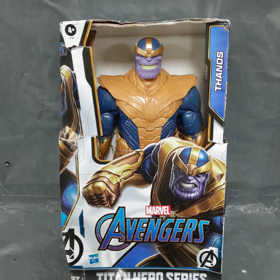 MARVEL AVENGERS TITAN HERO SERIES BLAST GEAR DELUXE THANOS ACTION FIGURE RRP £21.99