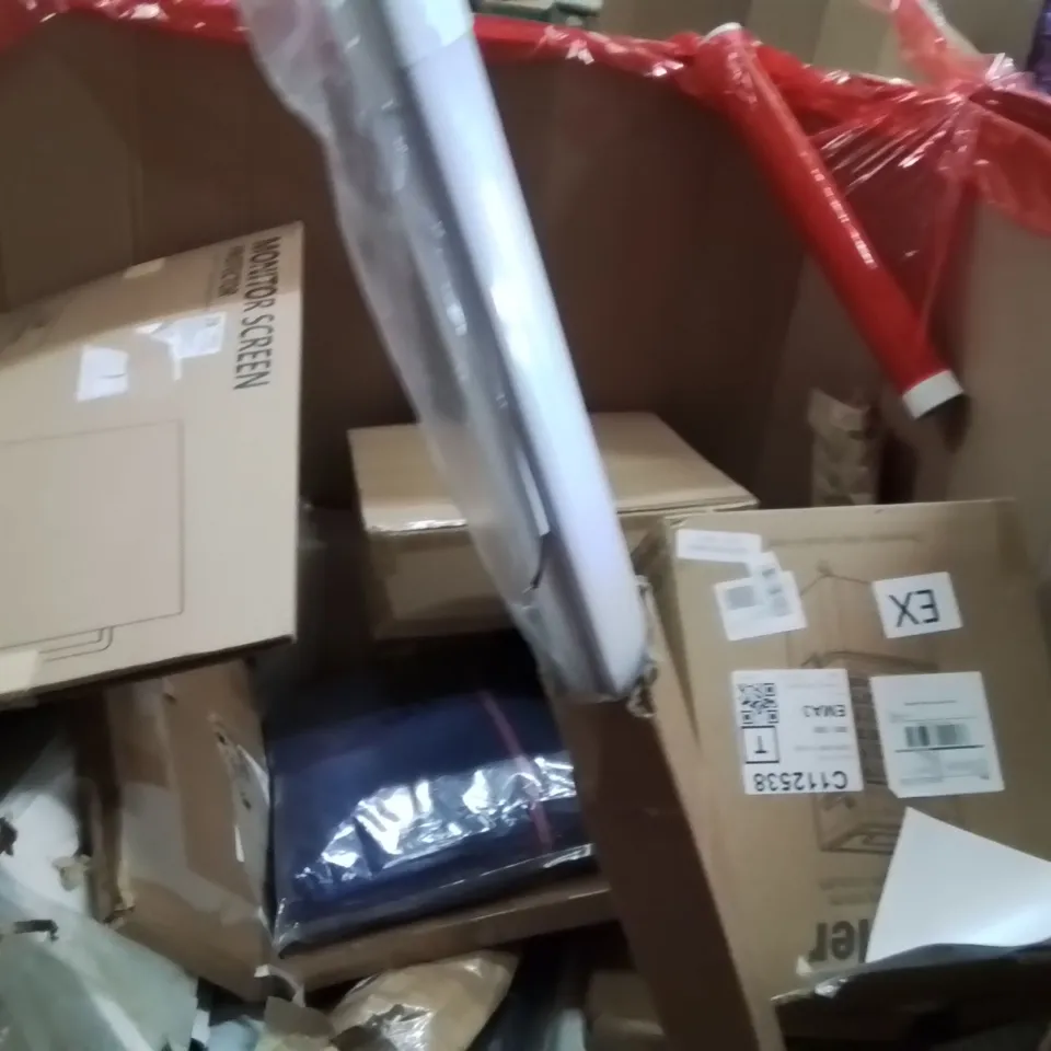 PALLET OF ASSORTED HOUSEHOLD GOODS AND PRODUCTS TO INCLUDE;PICTURE FRAMED,AIR COOLER,TRIPOD
