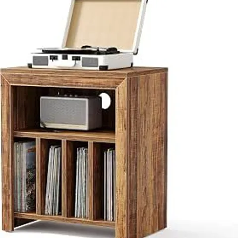 BOXED TRIBESIGNS RECORD PLAYER STANDS WITH STORAGE