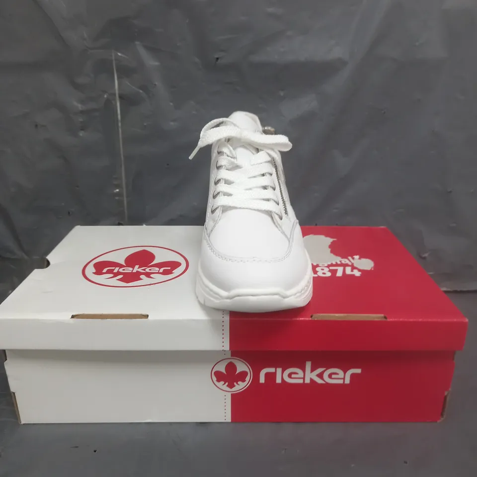 RIEKER WEDGE PLATFORM TRAINERS WHITE SIZE 6