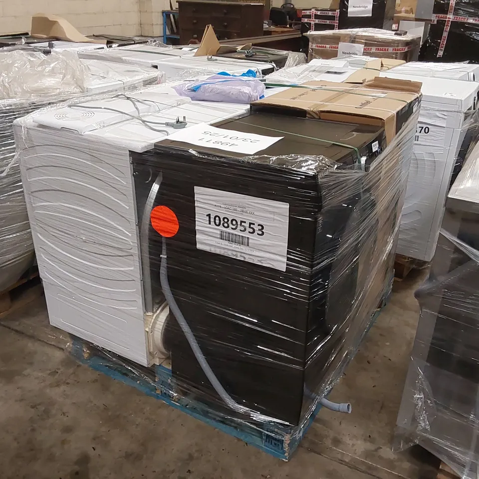 PALLET OF APPROXIMATELY 4 UNPROCESSED RAW RETURN WHITE GOODS TO INCLUDE;