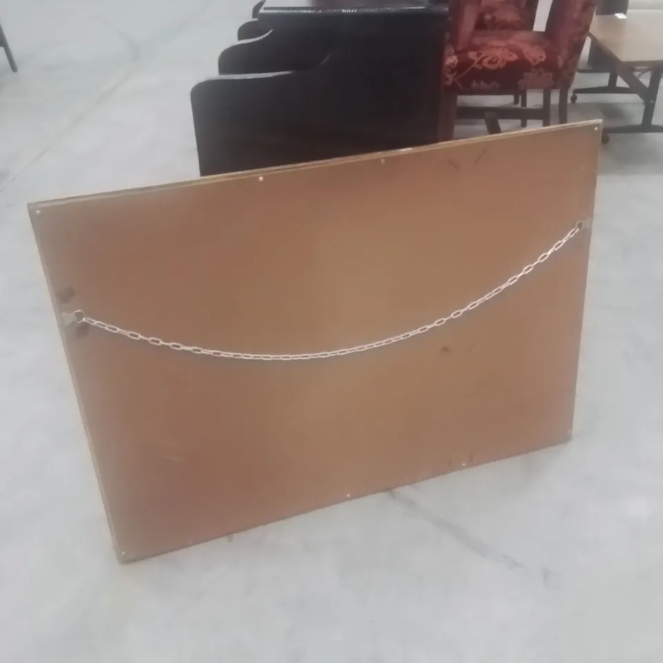 ANTIQUE FRAMED LARGE PUB MIRROR