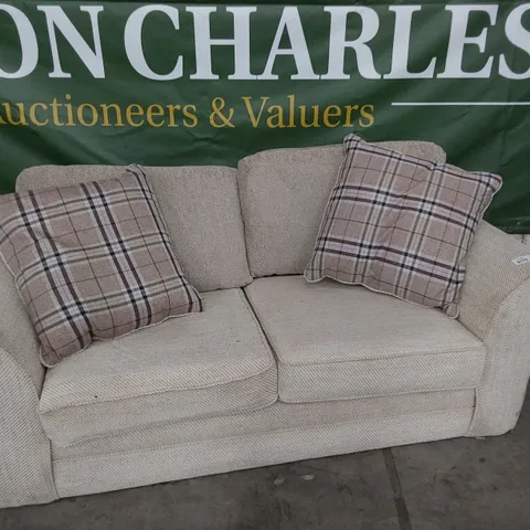 DESIGNER 2.5 SEATER SOFA BEIGE FABRIC