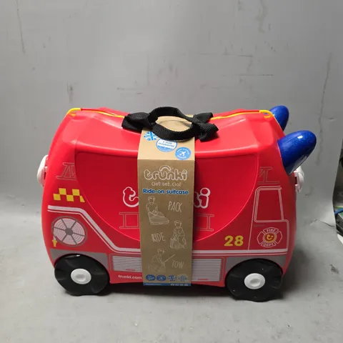 RIDE ON SUITCASE FRANK FIRETRUCK