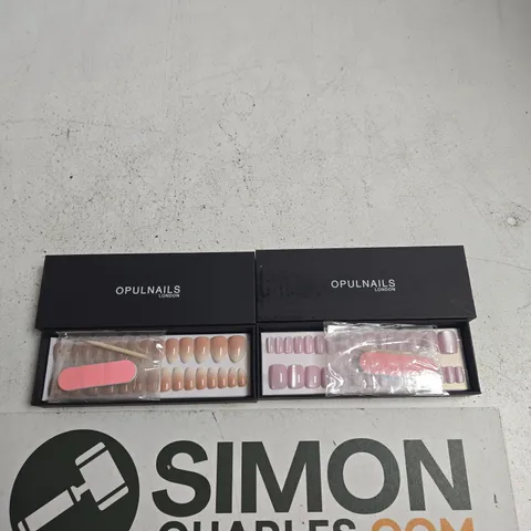 OPULNAILS LONDON PRESS-ON NAIL SETS – TWO BOXES, NUDE & PINK TONES