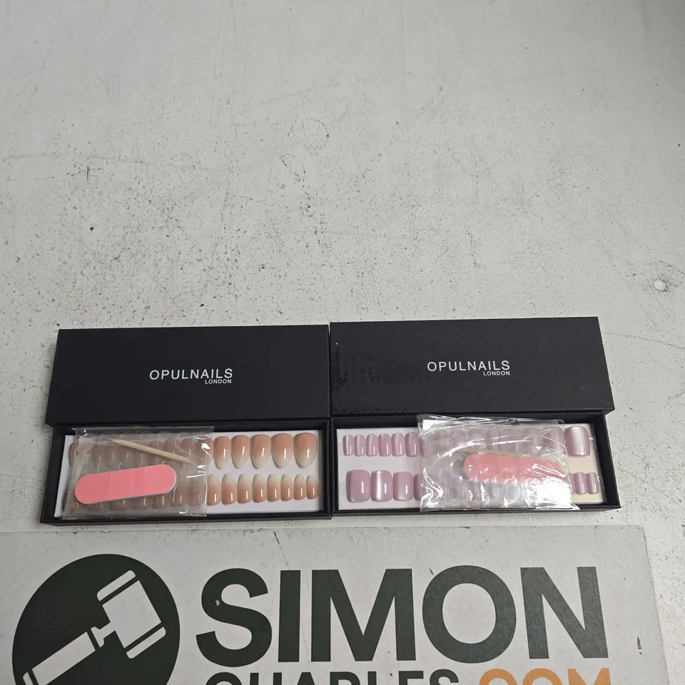 OPULNAILS LONDON PRESS-ON NAIL SETS – TWO BOXES, NUDE & PINK TONES