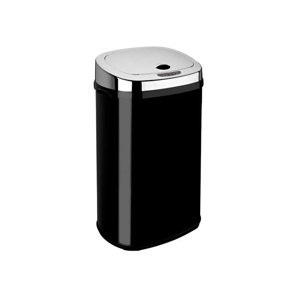 BOXED METAL 30L MOTION SENSOR BIN - BLACK