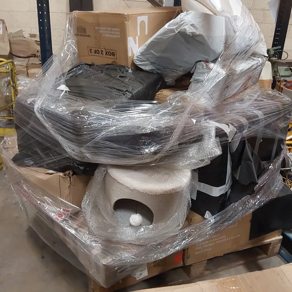 PALLET OF ASSORTED CONSUMER PRODUCTS/FURNITURE PARTS 