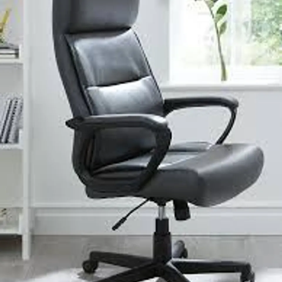 JERICHO FAUX LEATHER OFFICE CHAIR - COLLECTION ONLY