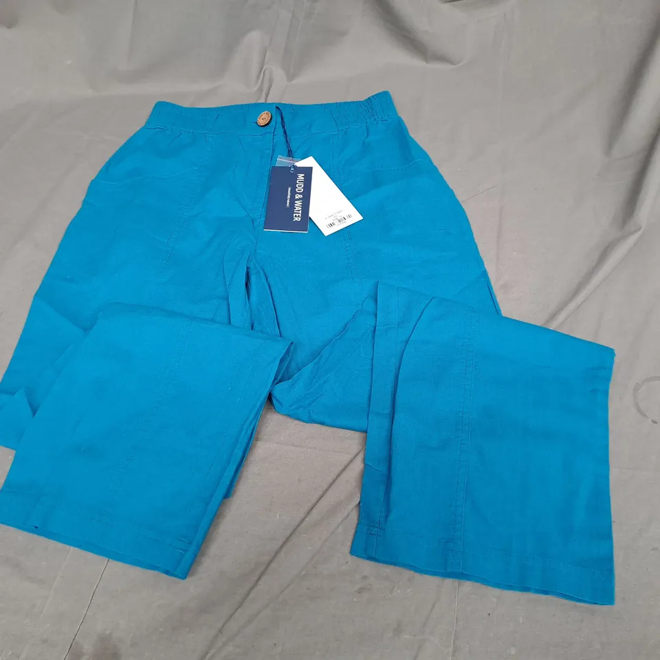 MUDD & WATER SUNNY PANY TROUSERS - TEAL SIZE 10