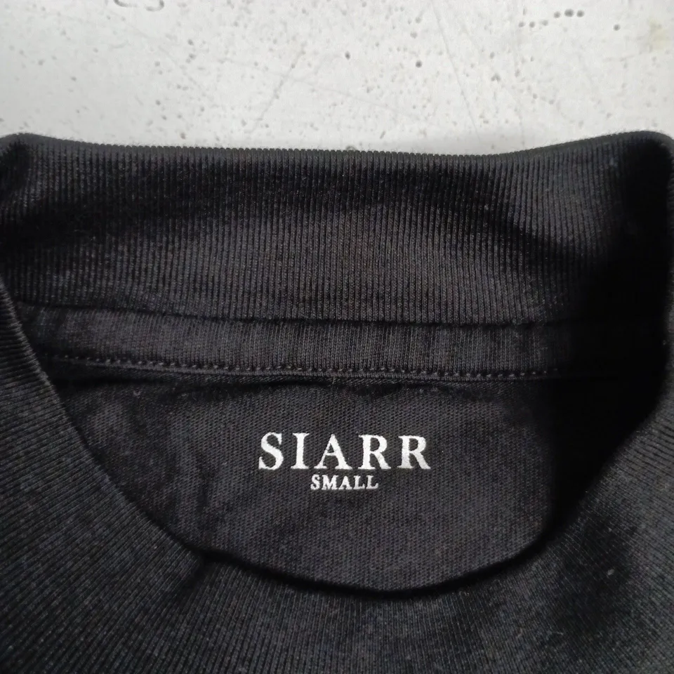 SIARR BLACK T-SHIRT – SIZE SMALL – LARGE BACK GRAPHIC 