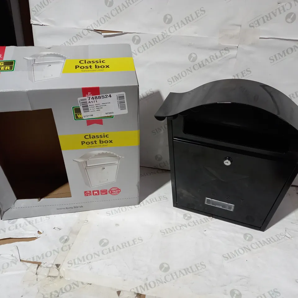 BURG-WACHTER CLASSIC WALL MOUNTED POST BOX - BLACK