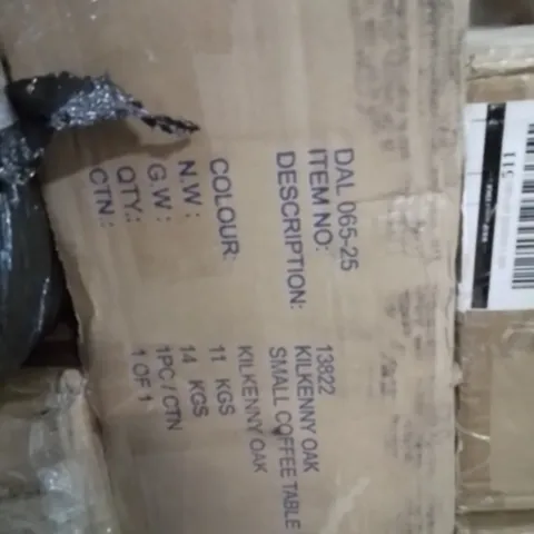 BOXED CENSU BALYOR PAINTED OAK COFFEE TABLE WITH SHELF