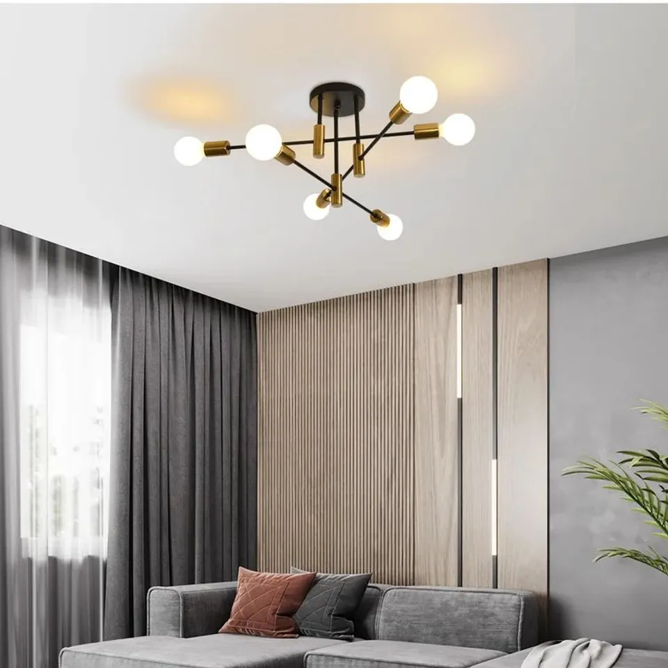 BOXED COLLINSVILLE 6-LIGHT SPUTNIK CHANDELIER 