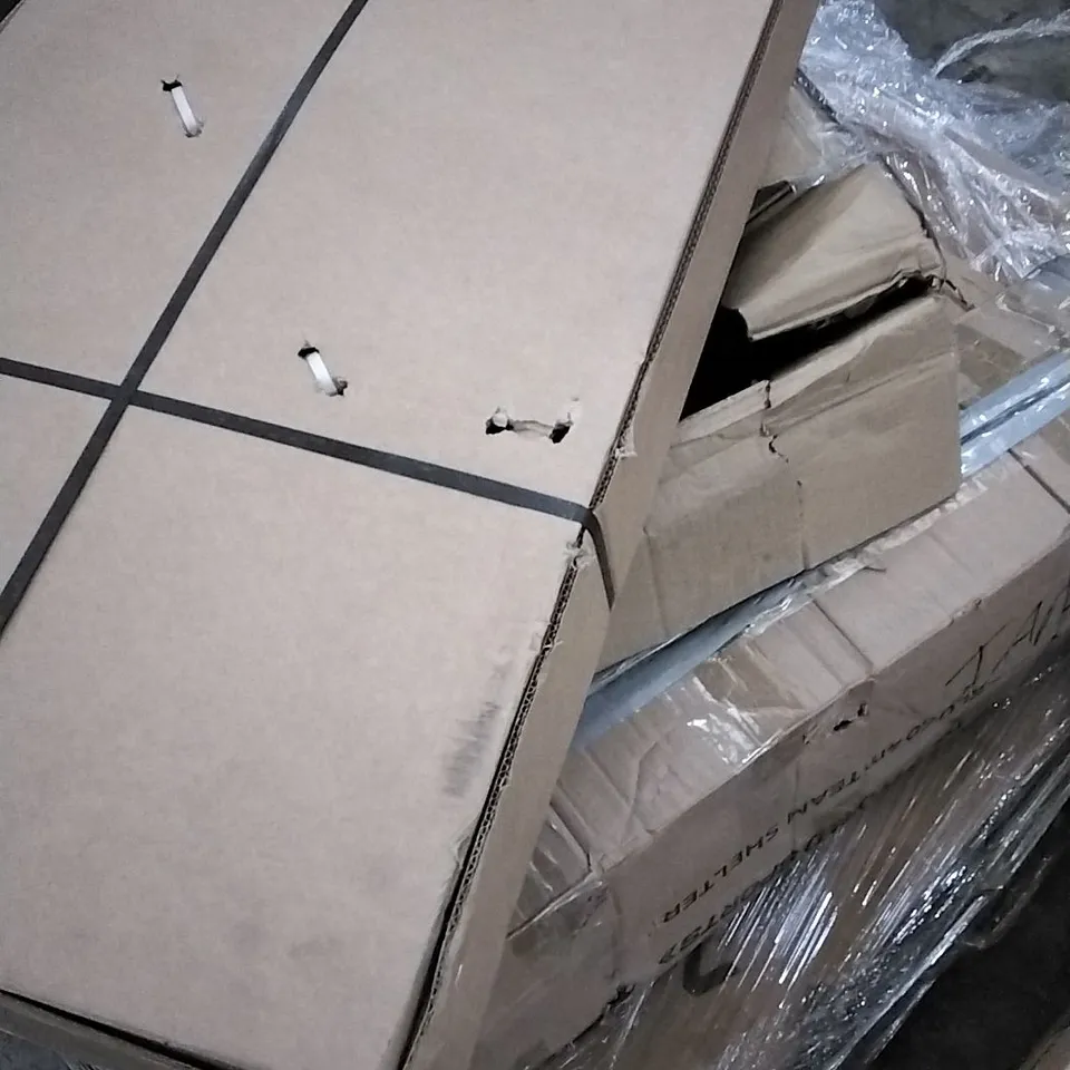 PALLET OF APPROX 6 ASSORTED ITEMS TO INCLUDE- FORZA ALU60 - GOLF CAGE FRAME -TEAM SHELTER ECT