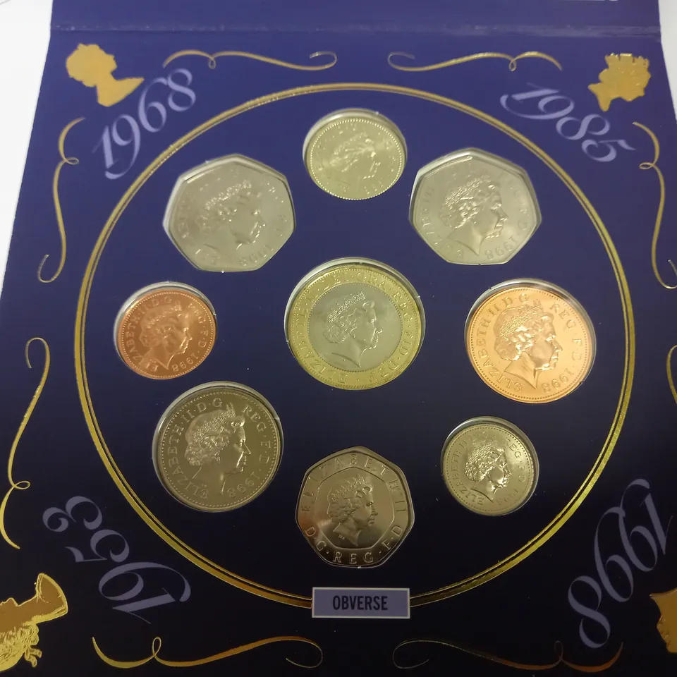 THE 1998 UK BRILLIANT UNCIRCULATED COIN COLLECTION - COMPLETE