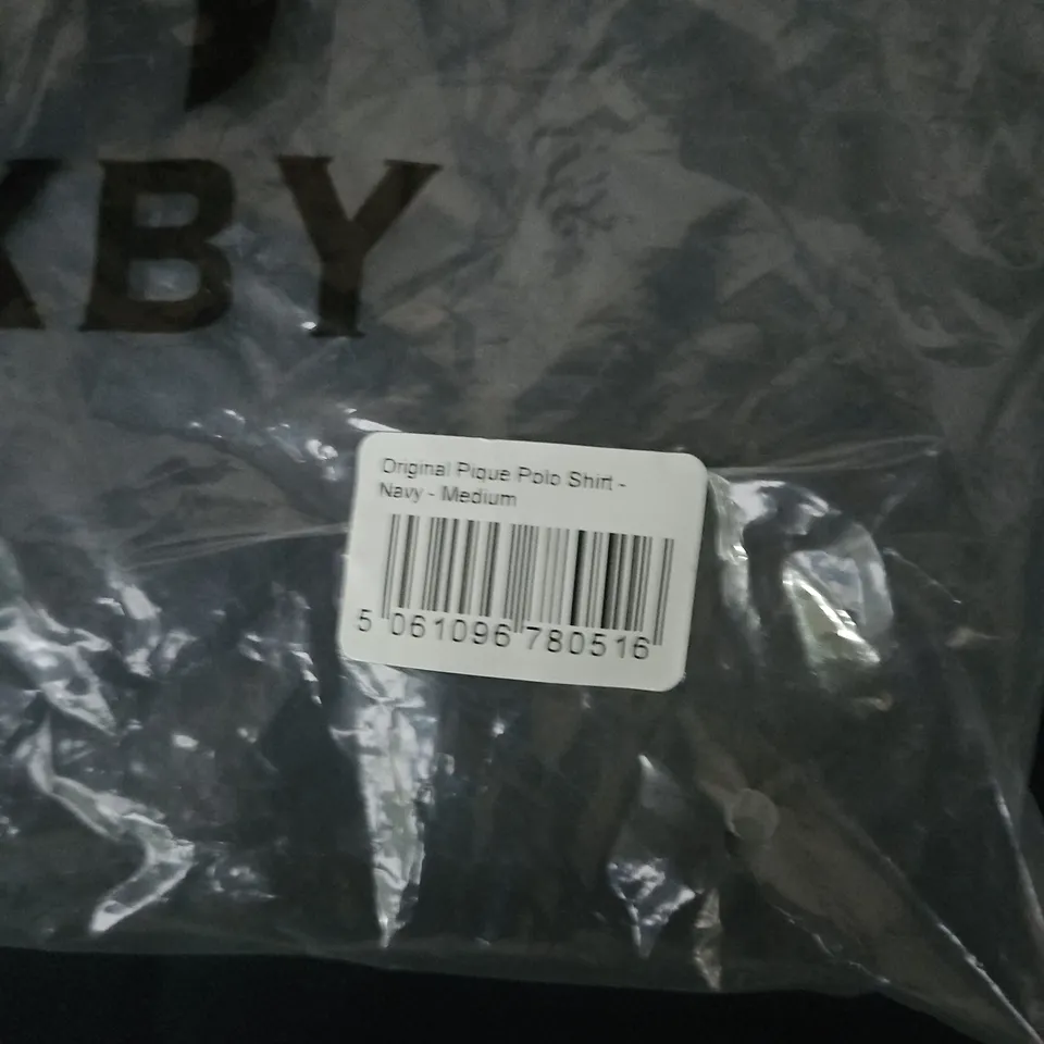 HEXBY ORIGINAL PIQUE POLO SHIRT - BLACK - MEDIUM