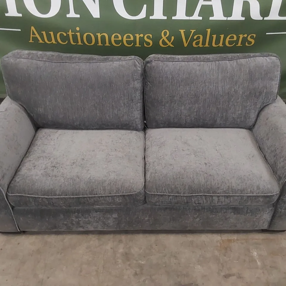 QUALITY DESIGNER HARLOW CHENILLE FABRIC UPHOLSTERED 3 SEATER SOFA