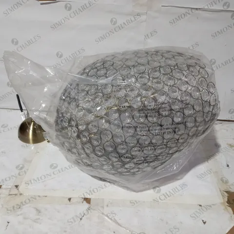 DESIGNER BRASS EFFECT/CRYSTAL EFFECT FRAME PENDANT