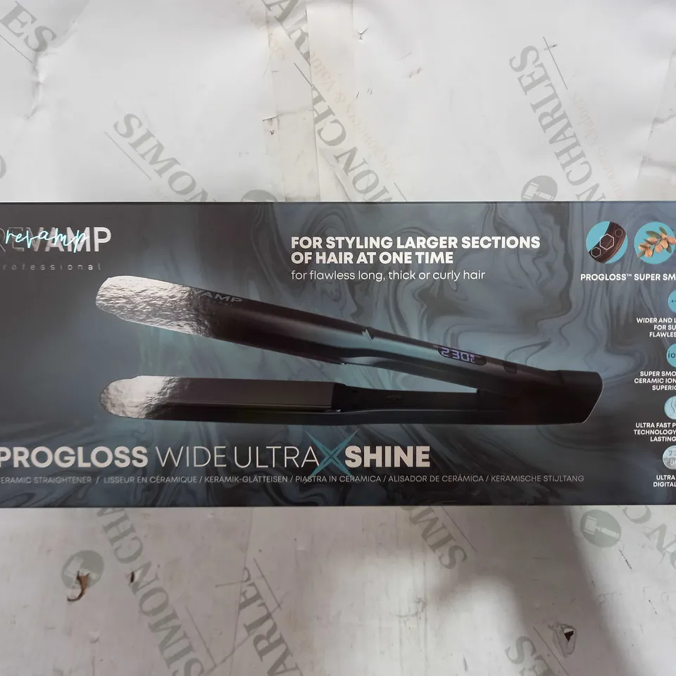 BRAND NEW BOXED PROGLOSS WIDE ULTRA CERAMIC STRAIGHTENER