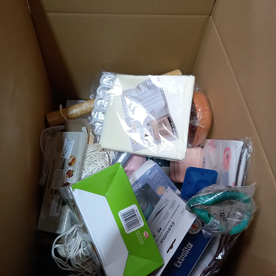 box of items approximately 20 to include velvet blanket, non slip splash mat, handle grip tape etc