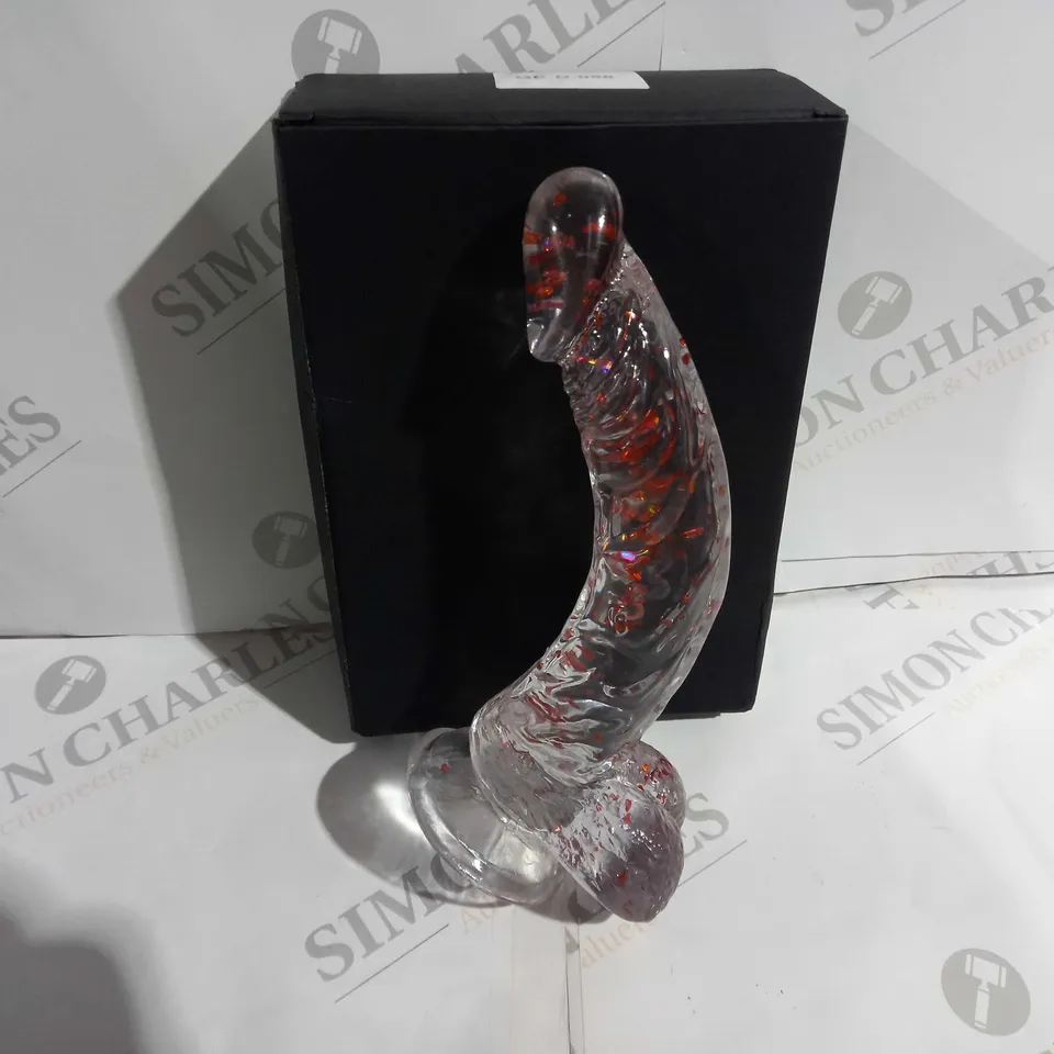 8 INCH CURVED GLITTERY DILDO